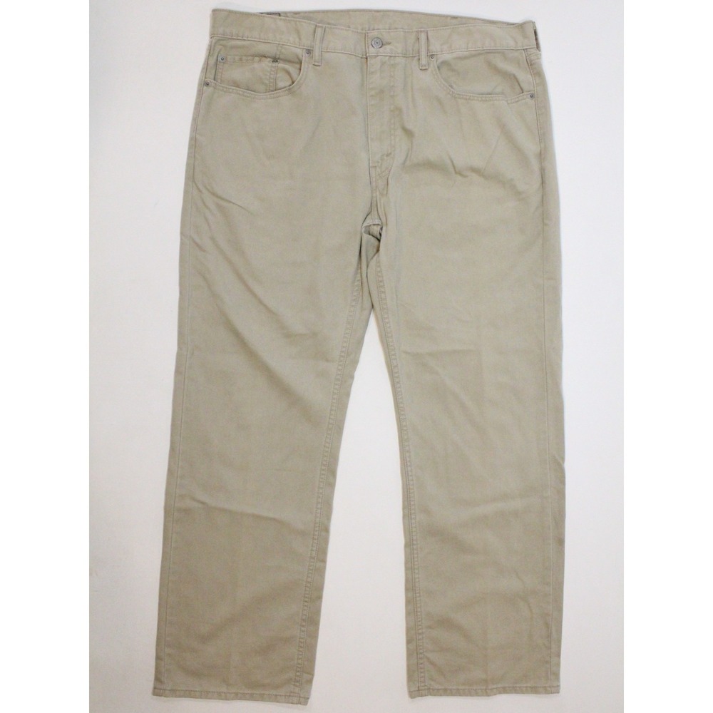 Levis Jeans Mens 38X30 Beige Tan Denim Khaki Pants 559 Relaxed Straight